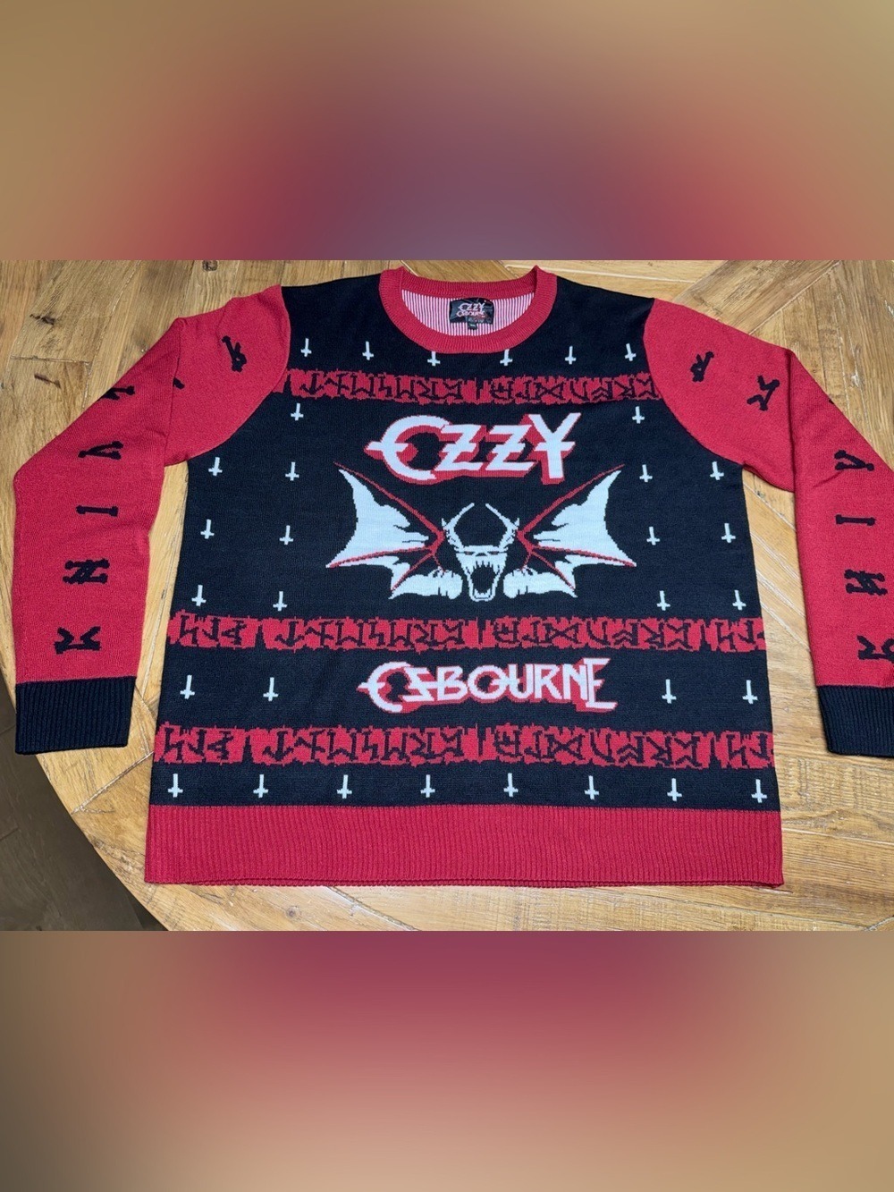 Official Ozzy Osbourne Speak of the Devil Ugly Christmas Holiday Sweater XXL
